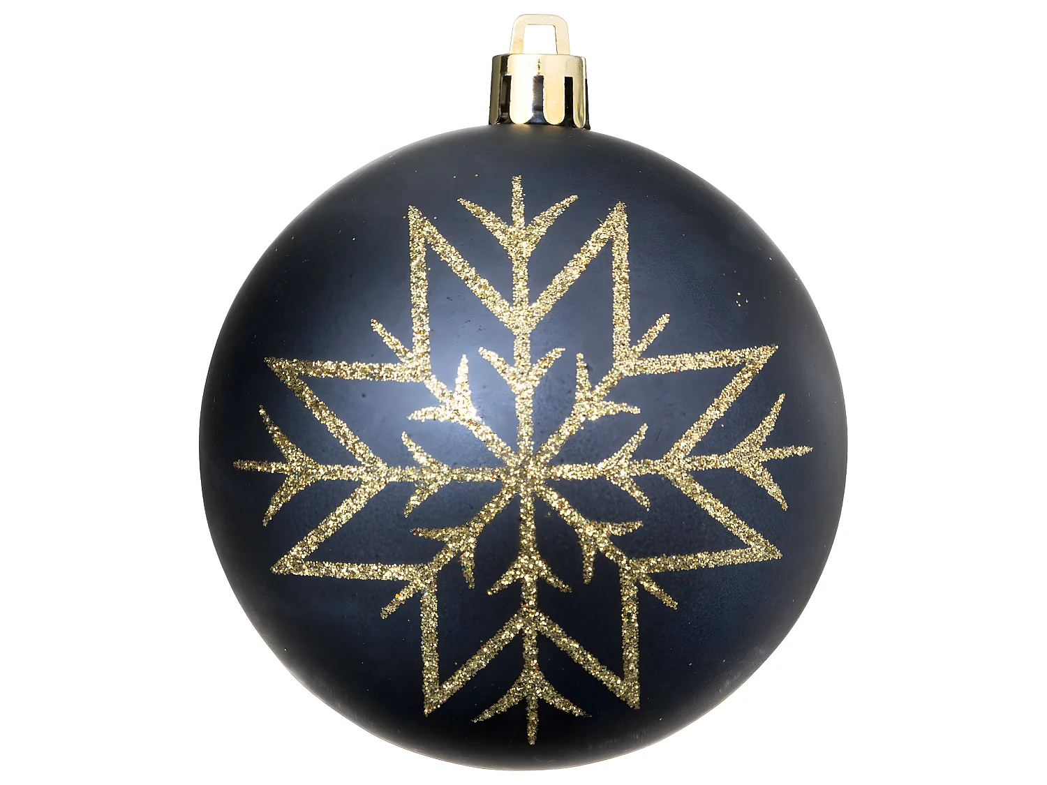 Déco de sapin Lot de 8 Boules de Noël D 8 cm - Bleu et Doré