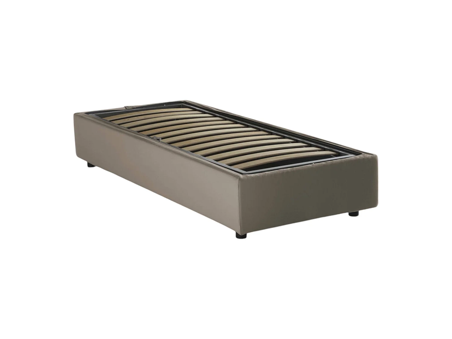 Letto Singolo Agenta, Materasso Incluso Made in Italy, 95x205 cm Grigio Tortora