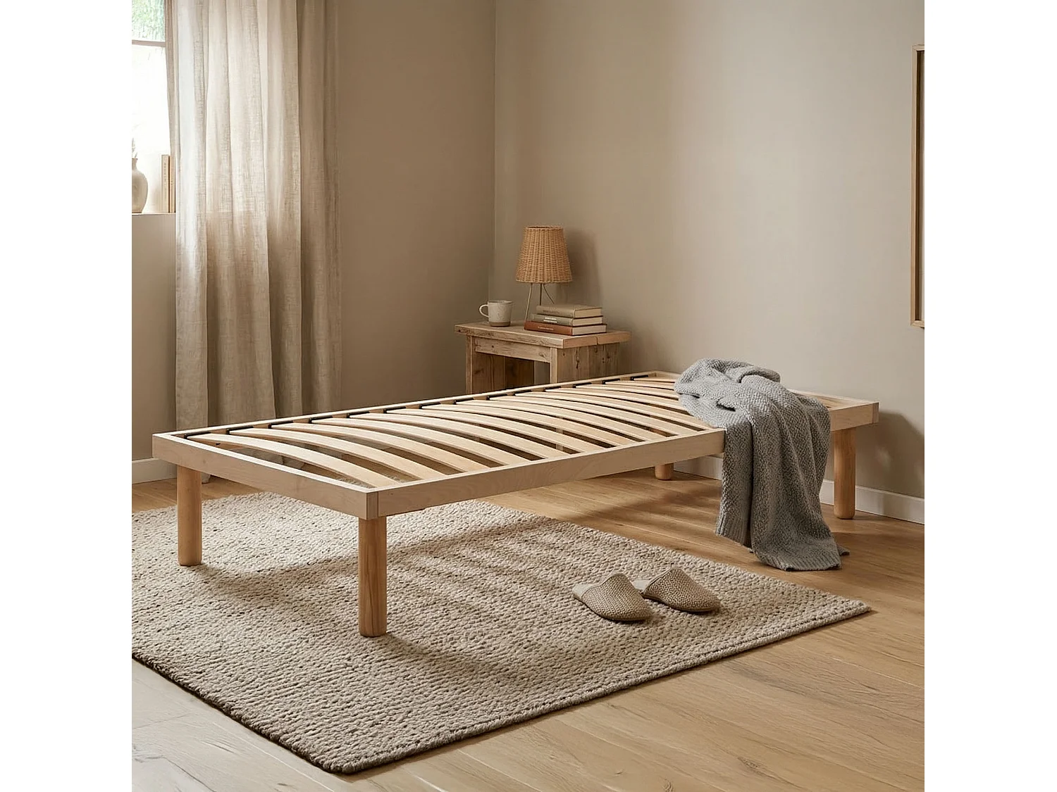 Sommier simple Dgrave, Sommier orthopédique à lattes en bois, 100% Made in Italy, 80x190h 31 cm