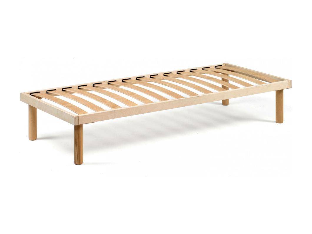 Dgrave eenpersoonsbedbodem, Orthopedische basis met houten latten, 100% Made in Italy, 80x190h 31 cm