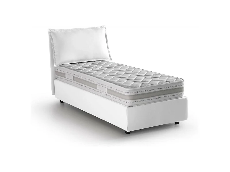 Talamo Italia - Letto singolo Armaduk, con materasso Cm 80x190 incluso, Bianco