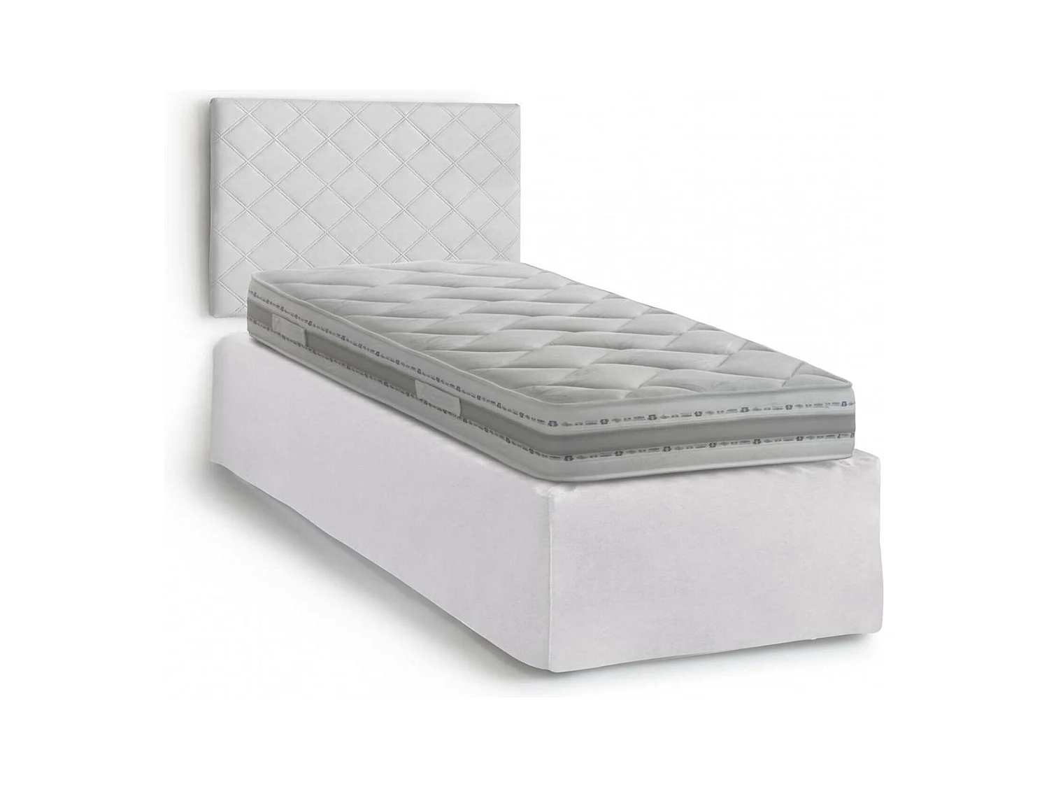 Talamo Italia - Letto singolo Ascra, Cm 80x190, Bianco