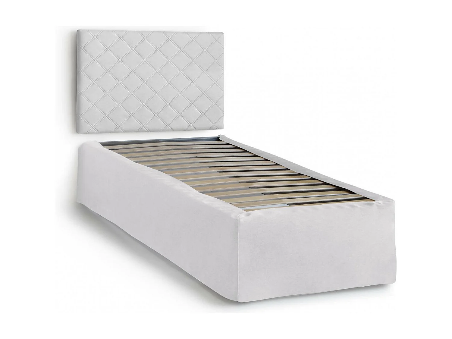 Letto Singolo Ascra, Materasso Incluso Made in Italy, 80x190 cm Bianco