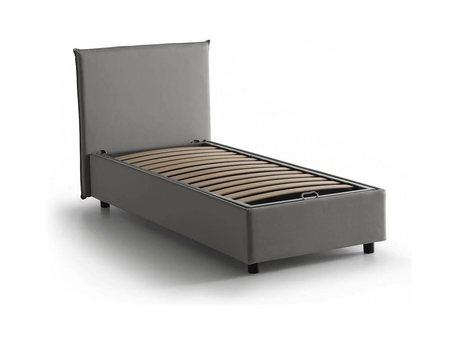 Talamo Italia - Letto singolo Shana, adatto per materasso Cm 80x200, Grigio