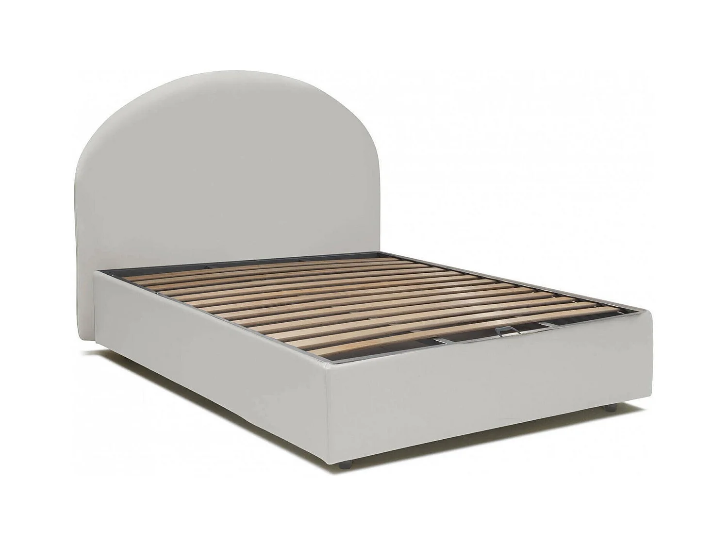 Dbijo tweepersoonsbed, opbergbed met eco-lederen bekleding, 100% Made in Italy, opening aan de voorzijde, geschikt voor matras 120x190 cm, wit