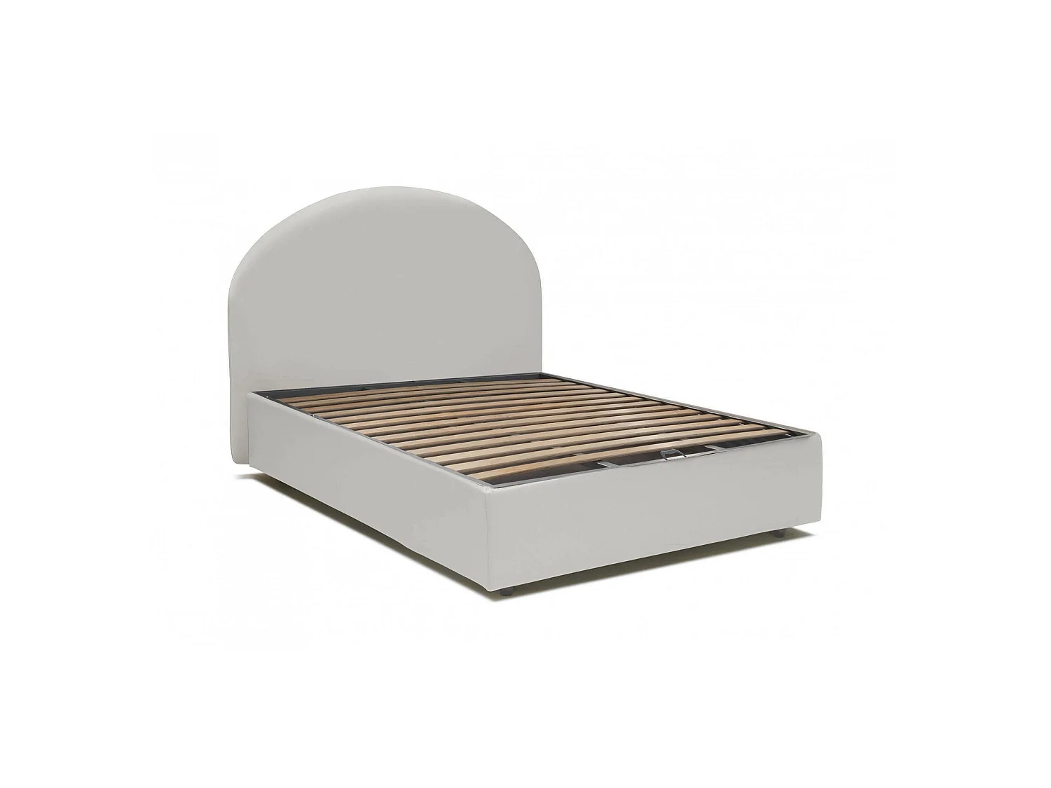 Dbijo tweepersoonsbed, opbergbed met eco-lederen bekleding, 100% Made in Italy, opening aan de voorzijde, geschikt voor matras 120x190 cm, wit