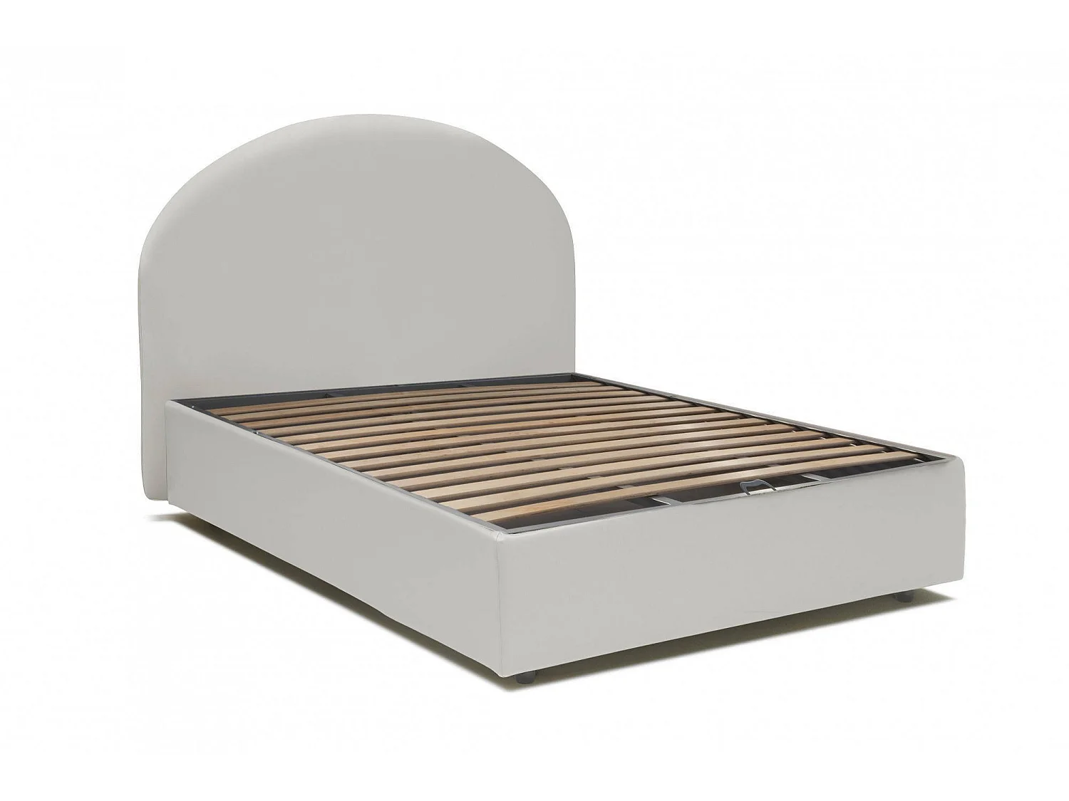 Dbijo tweepersoonsbed, opbergbed met eco-lederen bekleding, 100% Made in Italy, opening aan de voorzijde, geschikt voor matras 120x190 cm, wit