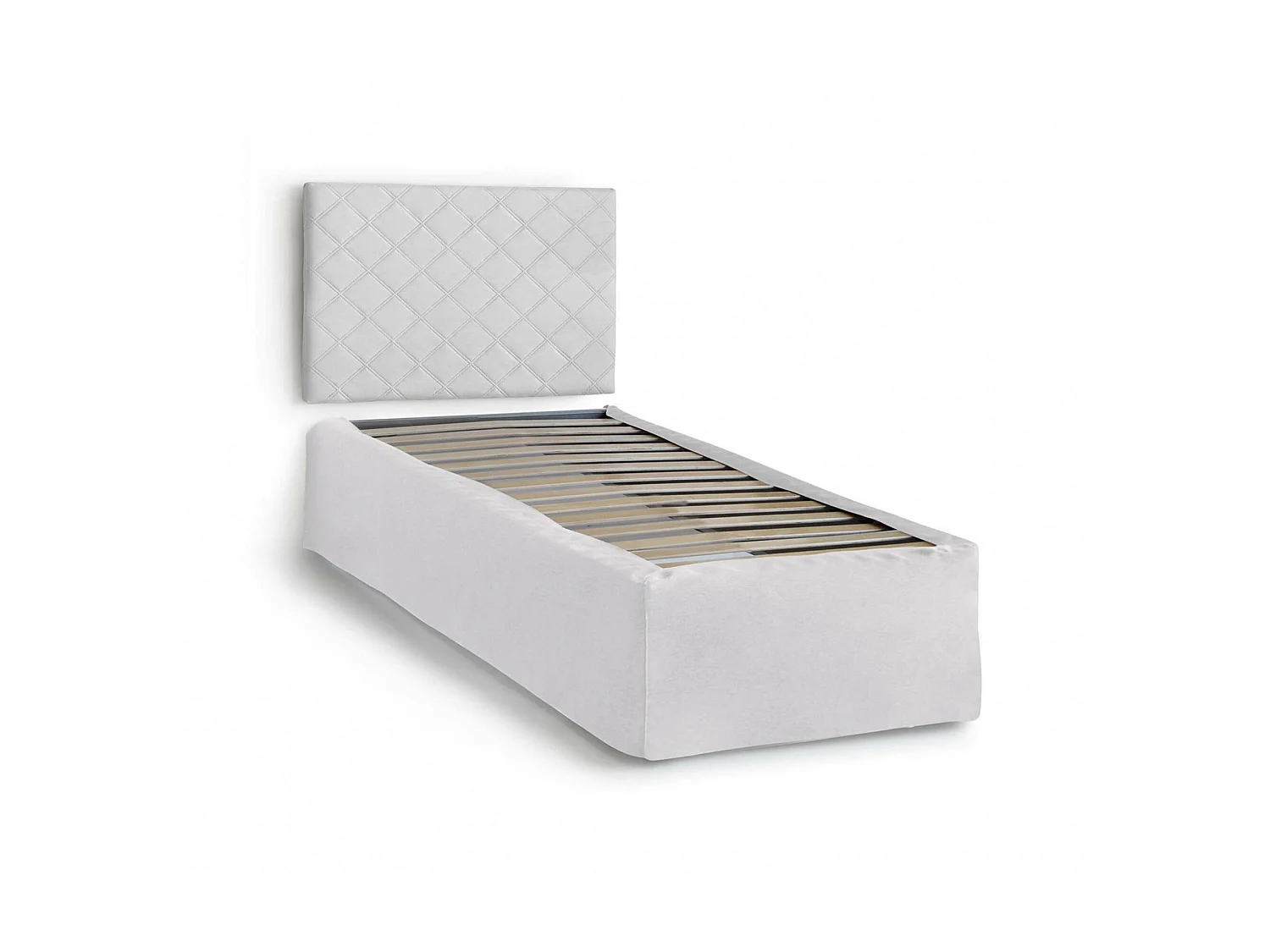 Letto Singolo Accu, Sfoderabile Made in Italy, 5x90 cm Bianco