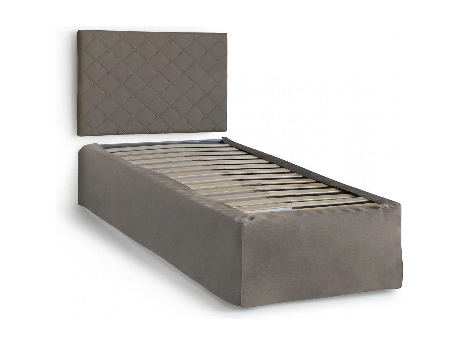 Talamo Italia - Letto singolo Ascra, Cm 80x190, Tortora