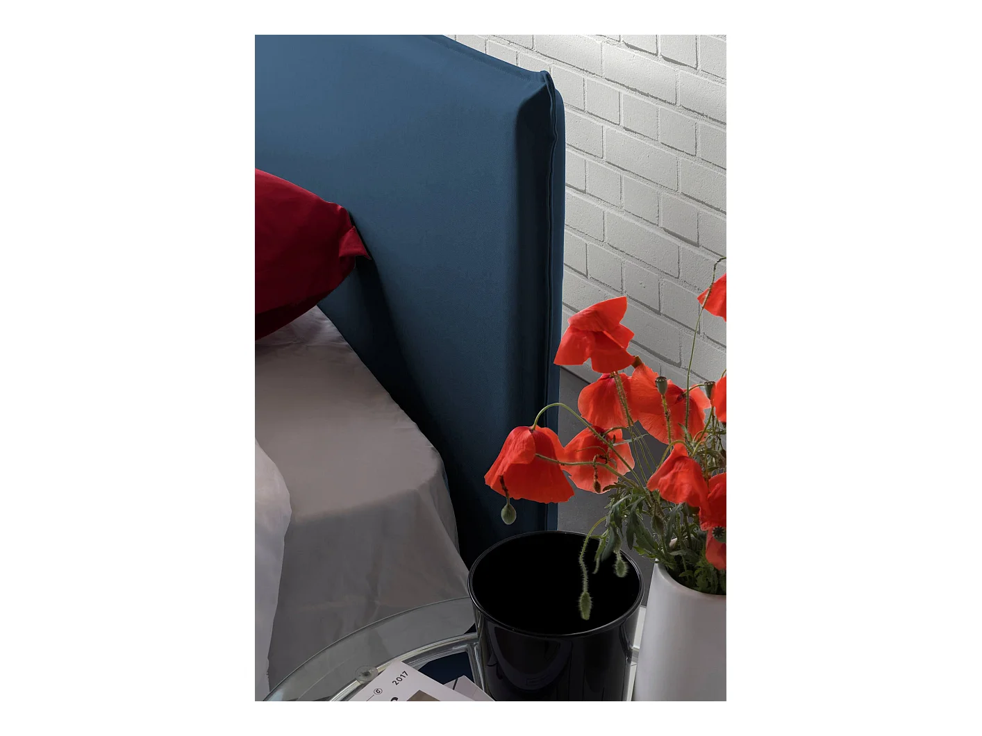 Talamo Italia - Letto singolo Alder, adatto per materasso Cm 90x200, Blu