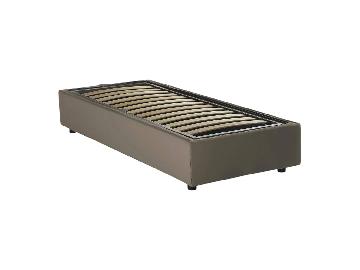 Letto Singolo Ermanna, Materasso Incluso Made in Italy, 95x205 cm Grigio Tortora