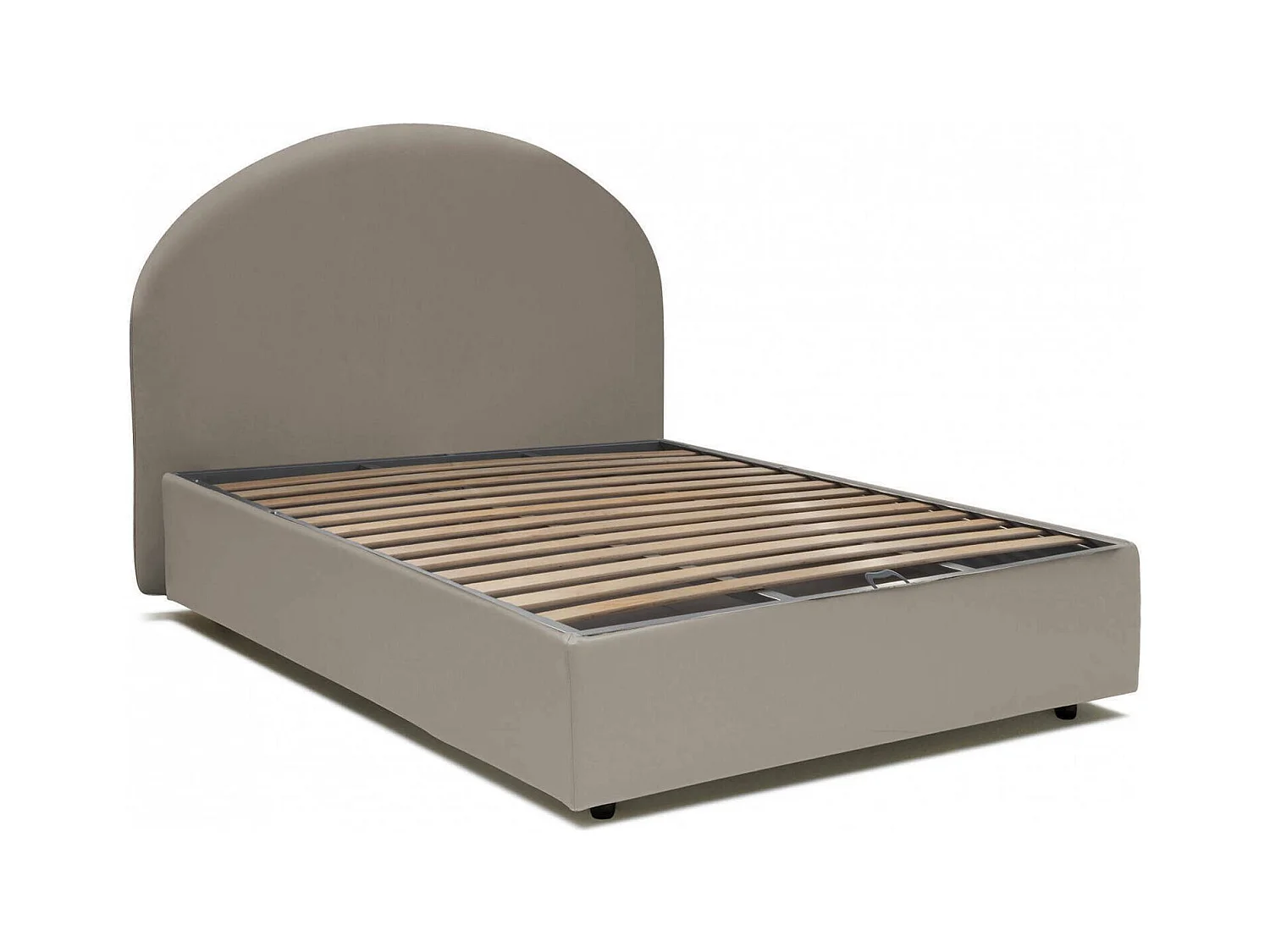 Dbijo tweepersoonsbed, opbergbed met eco-lederen bekleding, 100% Made in Italy, opening aan de voorkant, geschikt voor matras 120x190 cm, duifgrijs