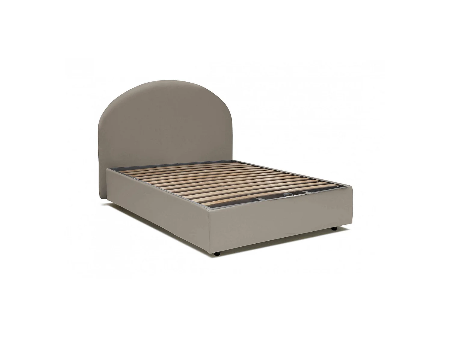 Dbijo tweepersoonsbed, opbergbed met eco-lederen bekleding, 100% Made in Italy, opening aan de voorkant, geschikt voor matras 120x190 cm, duifgrijs