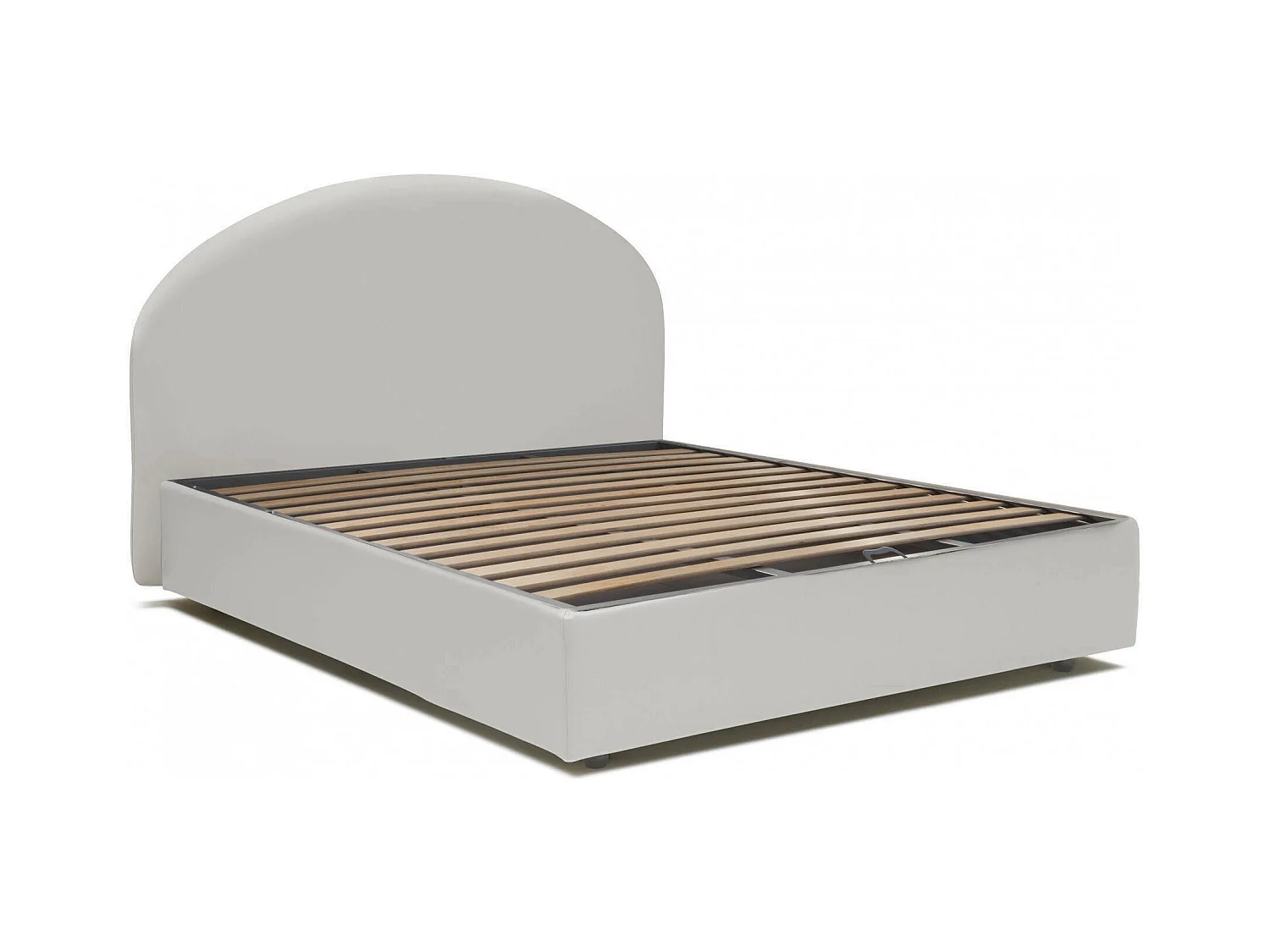 Lit double Dmende, Lit coffre avec revêtement en éco-cuir, 100% Made in Italy, Ouverture frontale, avec matelas 160x200 cm inclus, Blanc
