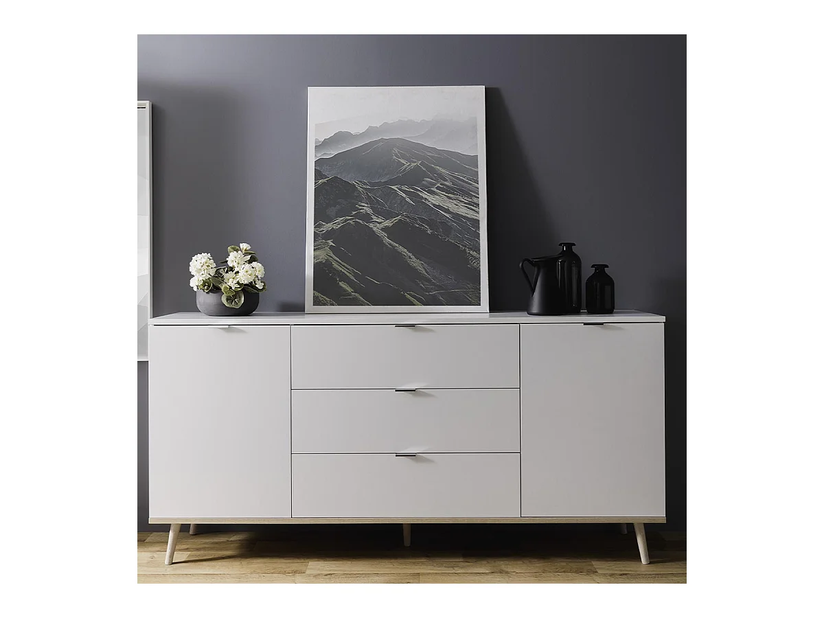 Buffet 2 Portes 3 Tiroirs L180 cm - COPENHAGUE