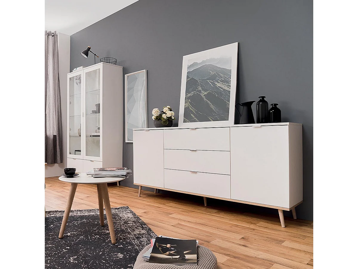 Dressoir 2 deuren 3 laden L180 cm - Copenhague