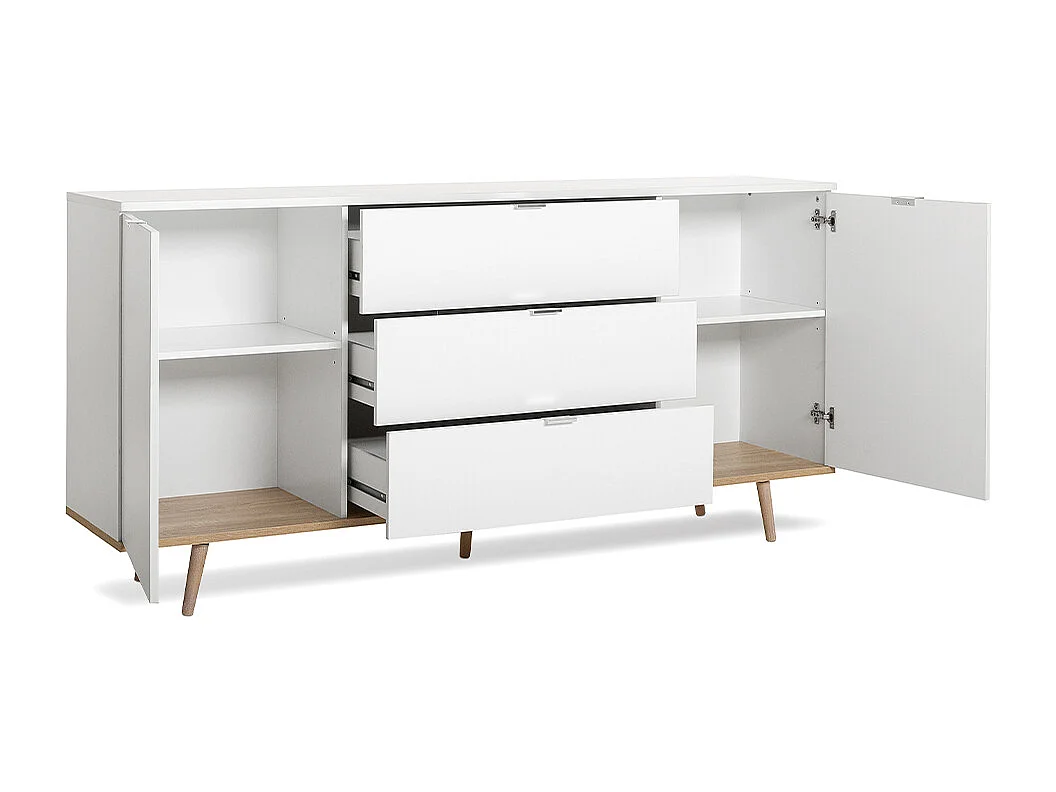 Dressoir 2 deuren 3 laden L180 cm - Copenhague