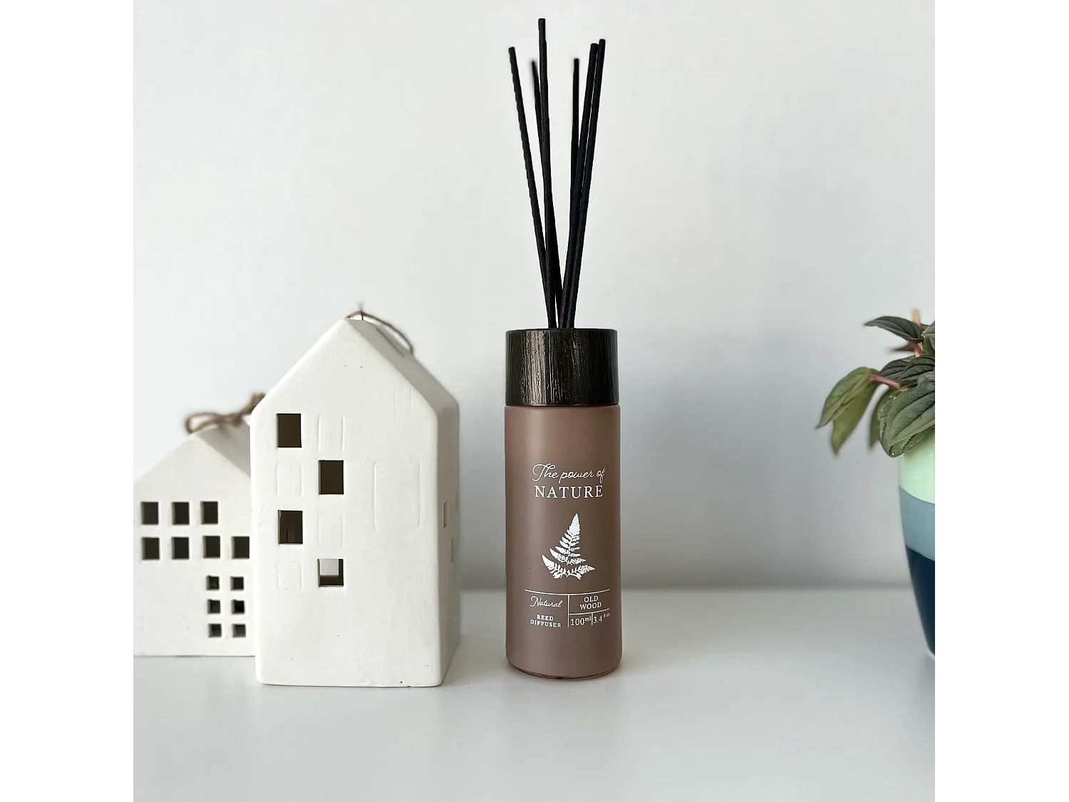 Diffusore Profumo con 6 Bastoncini Essenza Legno Invecchiato Idee Regalo