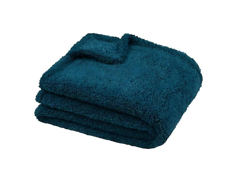 Plaid montréal pétrole 130 x 160 cm