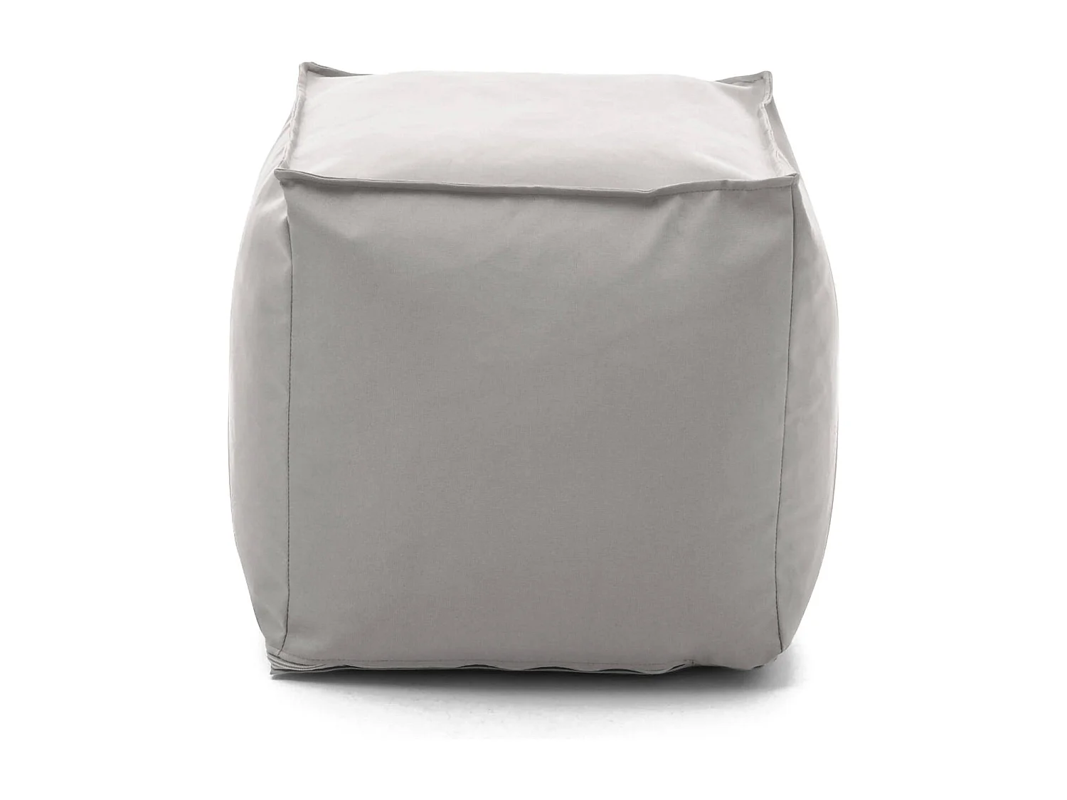 Dabbey poef, Multifunctionele poef, 100% Made in Italy, Relaxfauteuil in gewatteerde stof, 45x45h45 cm, Wit