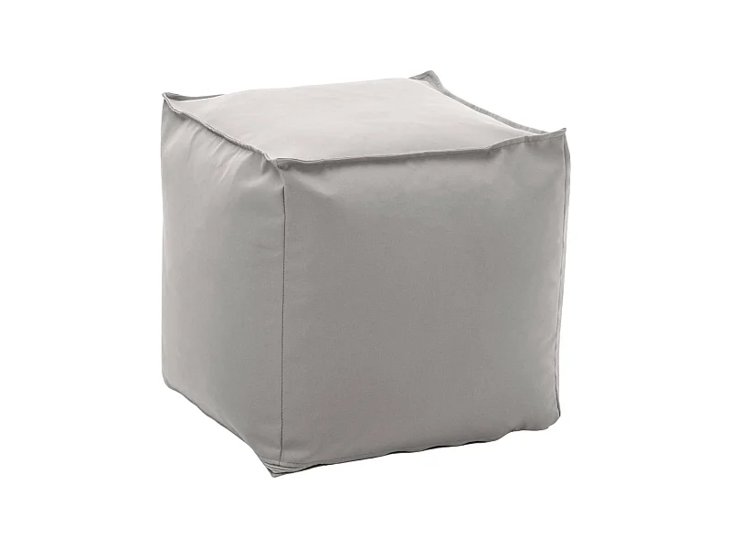 Puff Dabbey, Multifunktionshocker, 100% Made in Italy, Relaxsessel aus gepolstertem Stoff, Cm 45x45h45, WeiÃŸ