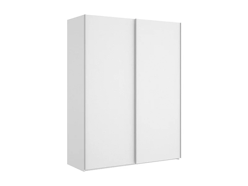 Dlazovi kledingkast, Kledinghanger voor slaapkamer, Kledingkast met 2 schuifdeuren, 150x65h204 cm, Wit