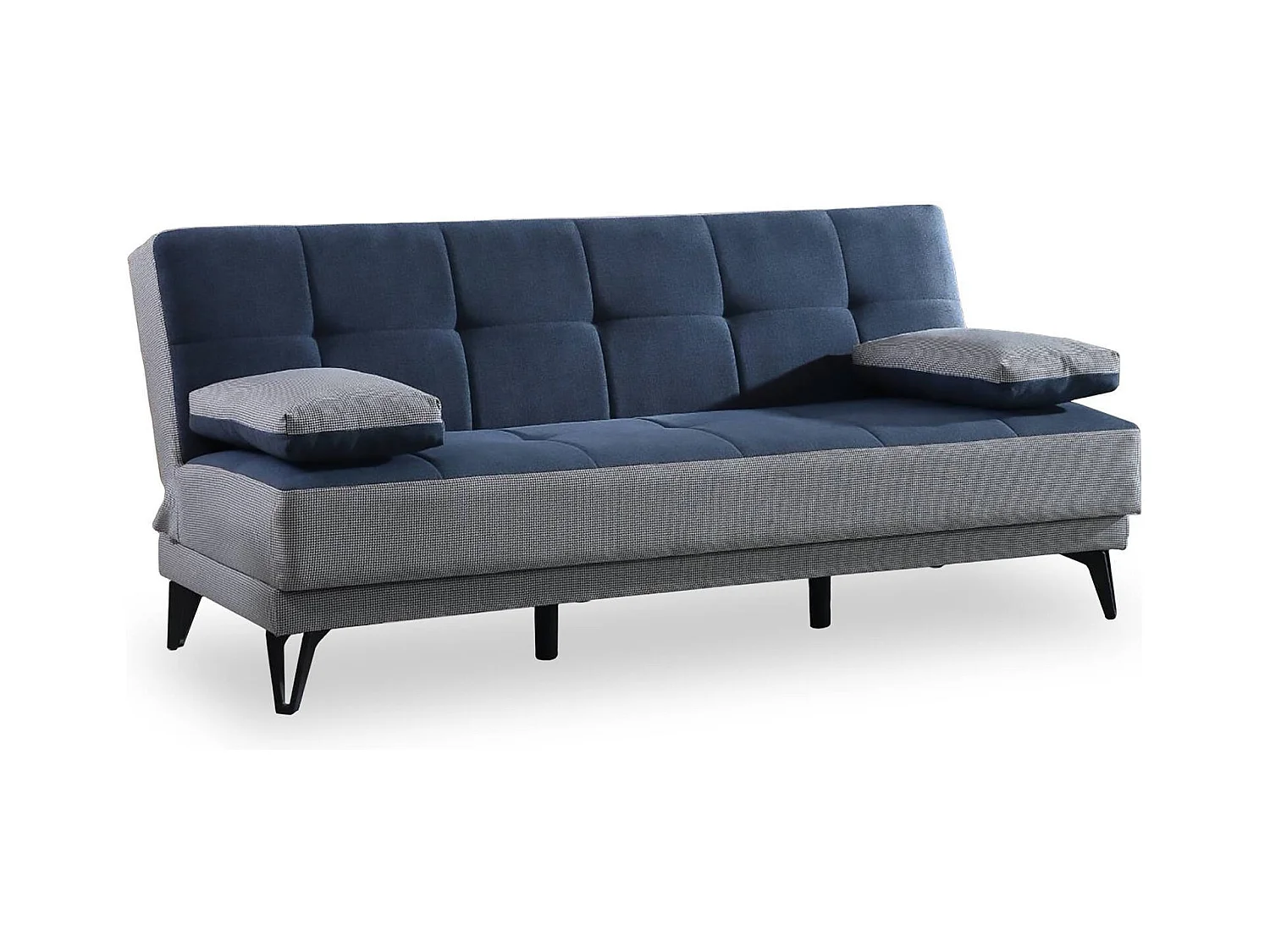 Dmora - Divano letto 3 posti Aborigeni, 190x87h97 cm, Grigio e Blu