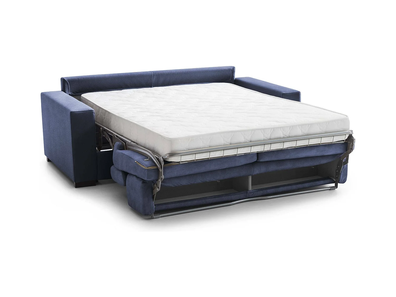 Canapé Daaneb, Grand Canapé 2 places, 100% Made in Italy, Canapé de salon à ouverture pivotante, avec appuis-tête réglables et accoudoirs fins, Cm 180x95h85, Bleu