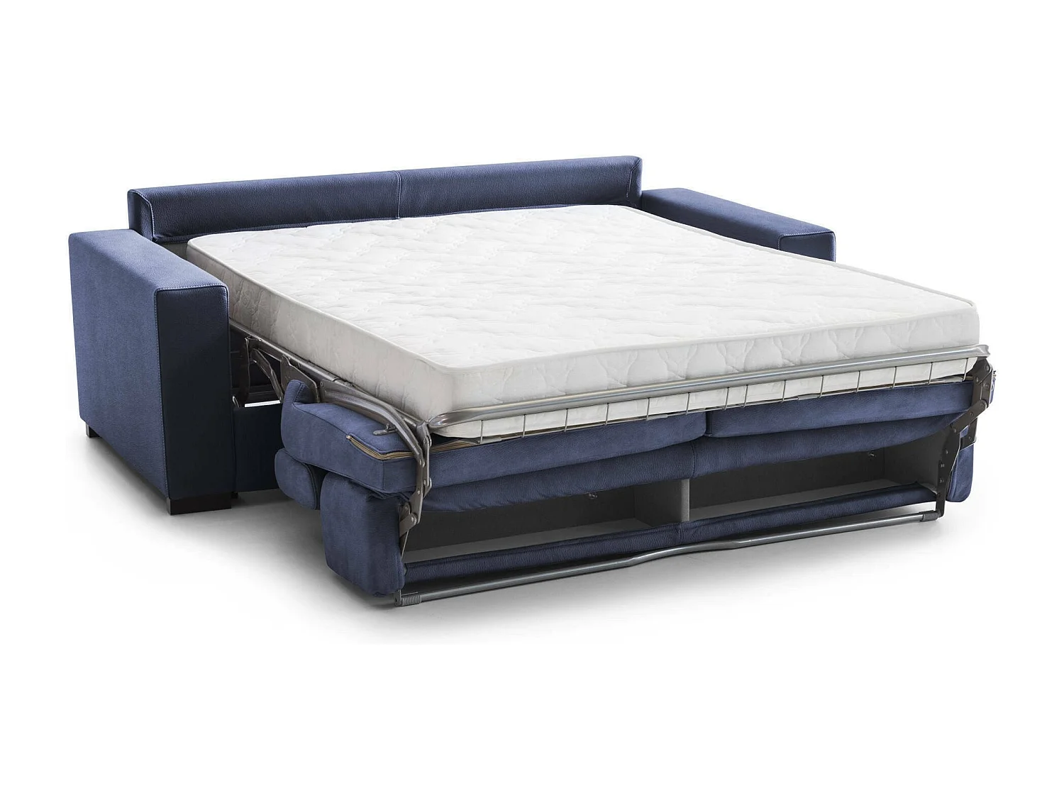 Canapé Daalhou, Canapé 2 places, 100% Made in Italy, Canapé de salon à ouverture pivotante, avec appuis-tête réglables et accoudoirs standard, Cm 180x95h85, Bleu