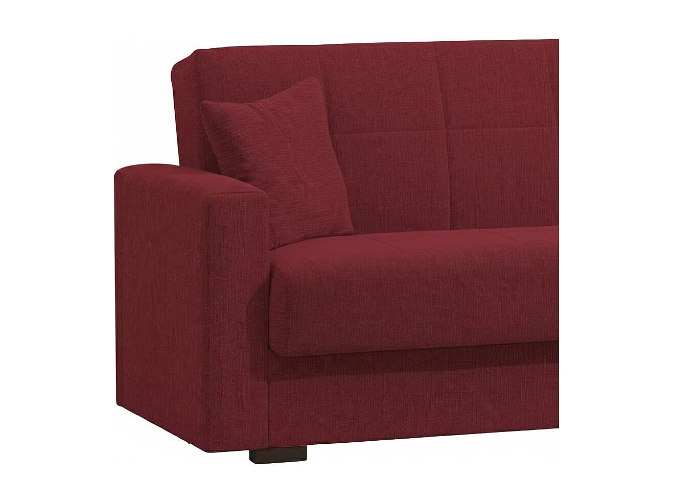 Dmora - Divano letto 3 posti Ambrogino, 212x80h87 cm, Rosso