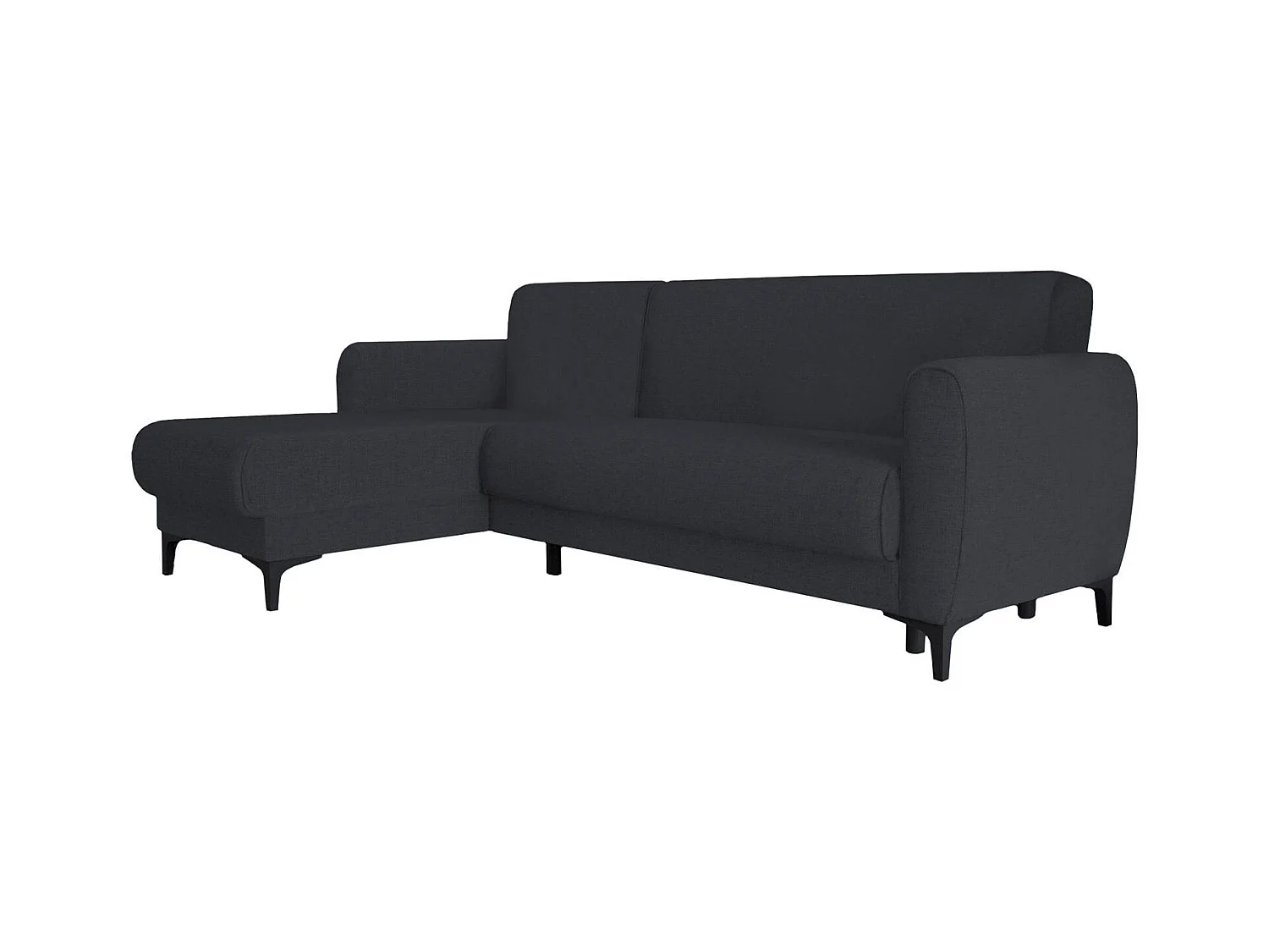 Dmora - Divano letto con penisola Aber, 230x153h85 cm, Blu