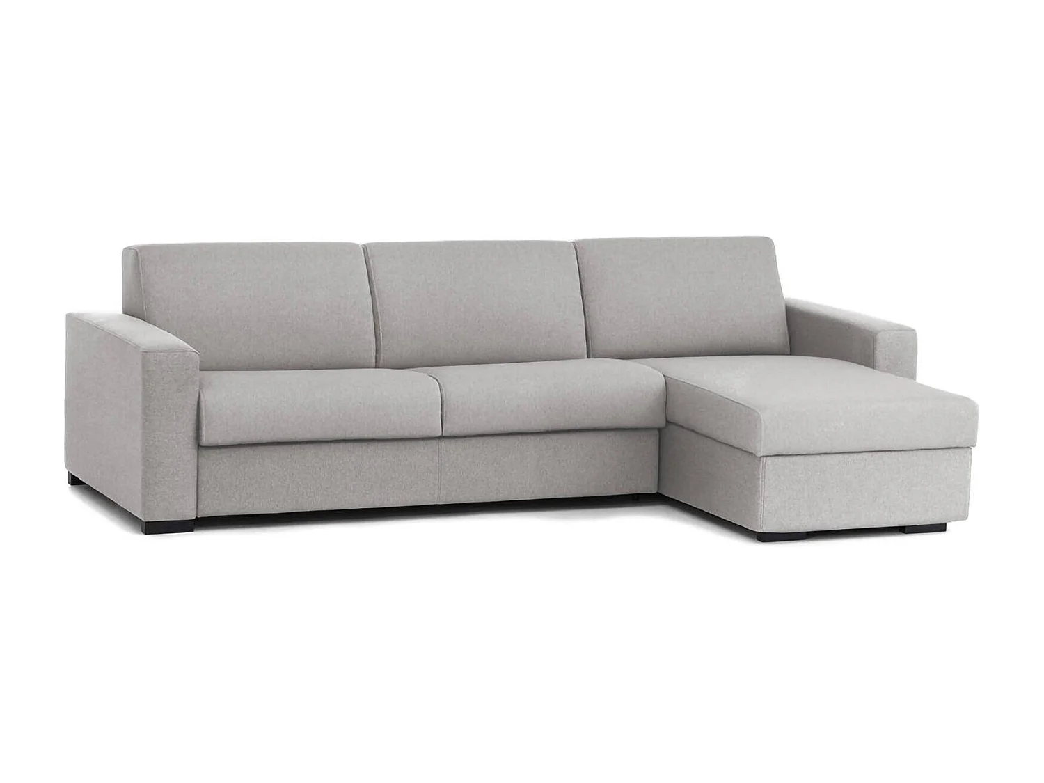 Talamo Italia - Divano letto con penisola Aika, Cm 280x95h90, Grigio