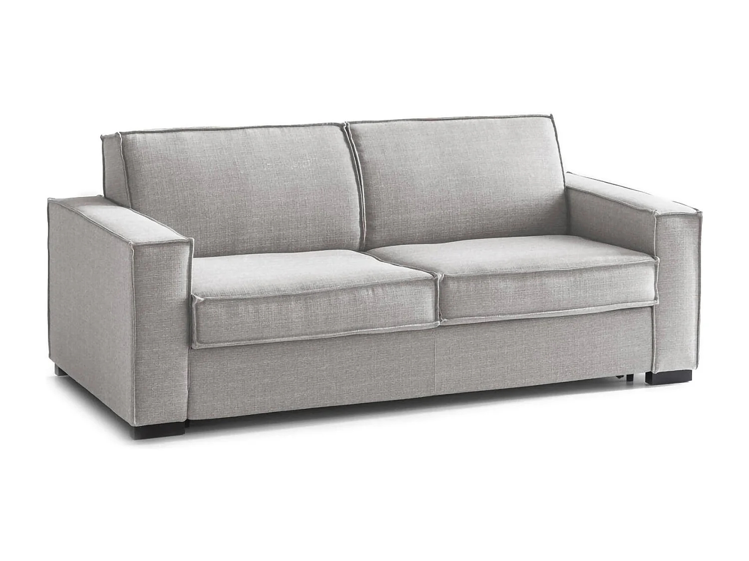 Canapé-lit Dmarull, canapé 2 places, 100% Made in Italy, Canapé de salon à ouverture pivotante, en tissu rembourré, avec accoudoirs fins, 160x95h90 cm, Gris