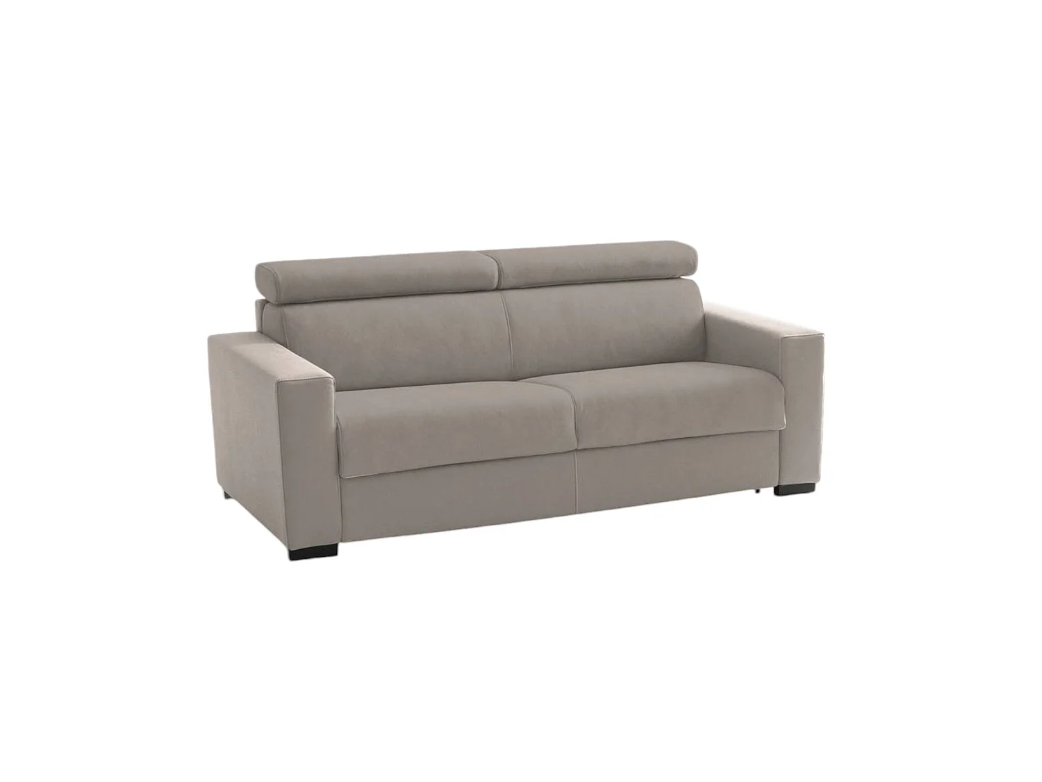 Canapé 3 places en tissu taupe DMICEL