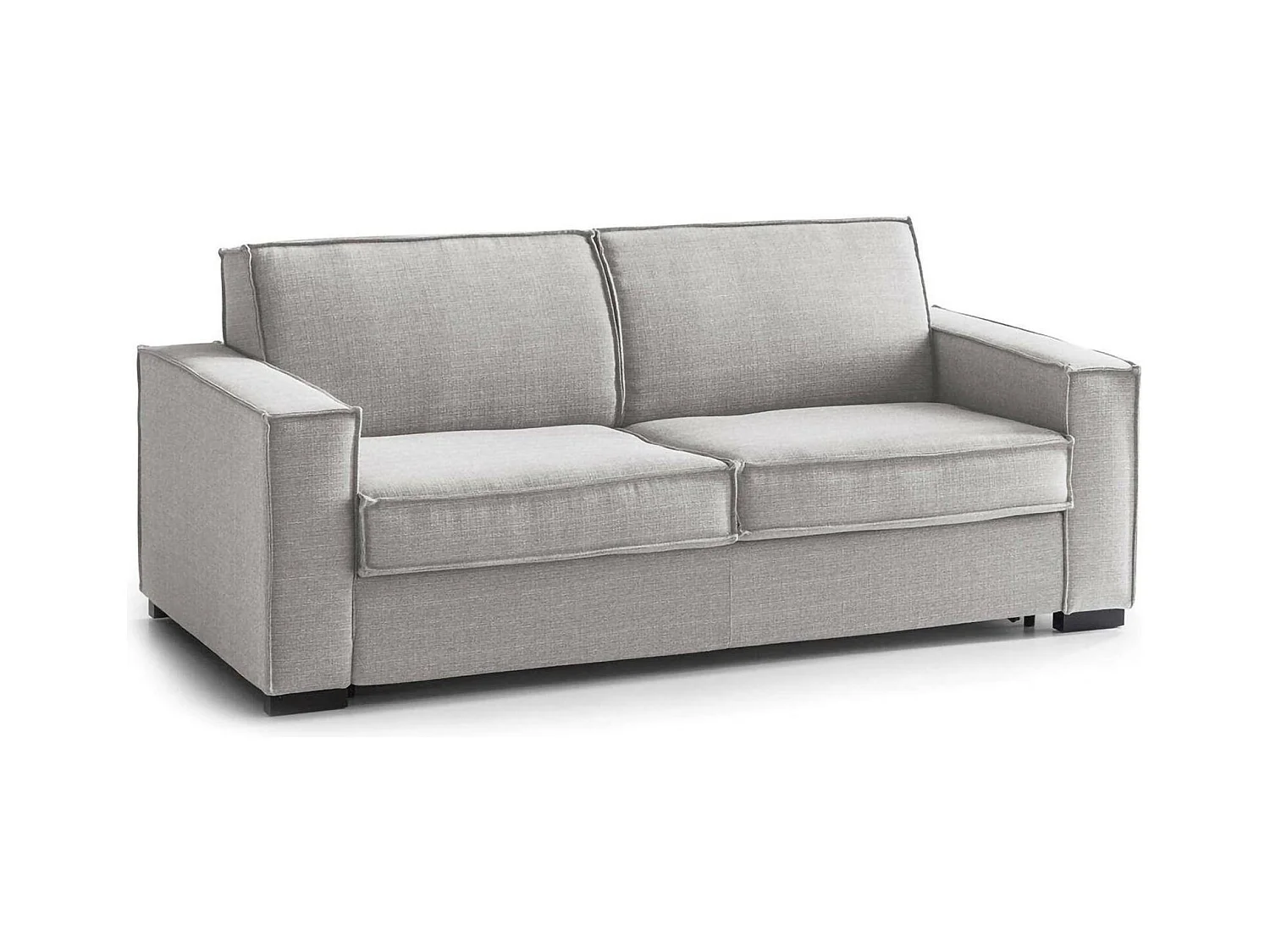 Canapé fixe Dospin, canapé 3 places, 100% Made in Italy, Canapé de salon en tissu, avec accoudoirs standards, 220x95h90 cm, Gris