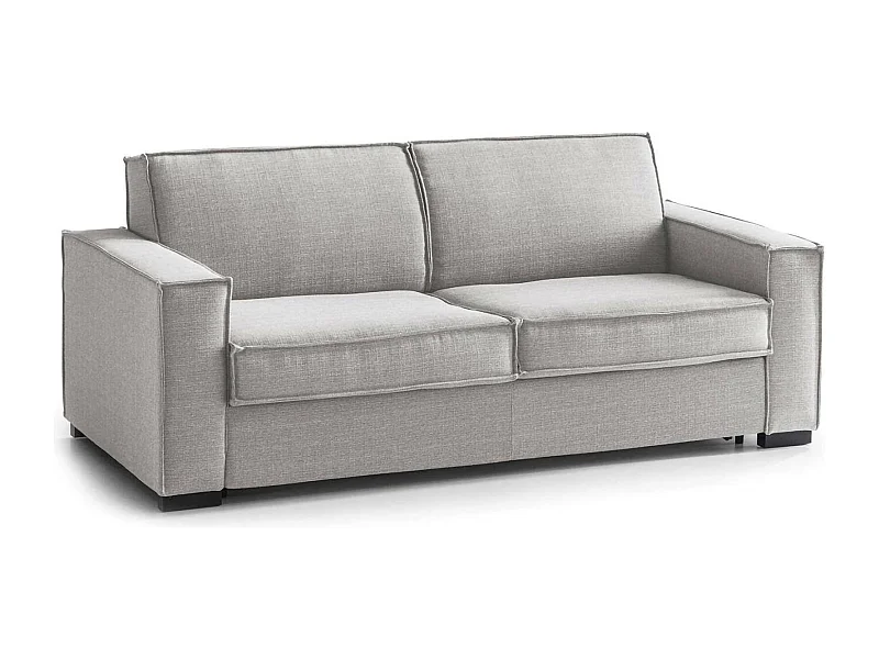 Canapé fixe Dospin, canapé 3 places, 100% Made in Italy, Canapé de salon en tissu, avec accoudoirs standards, 220x95h90 cm, Gris