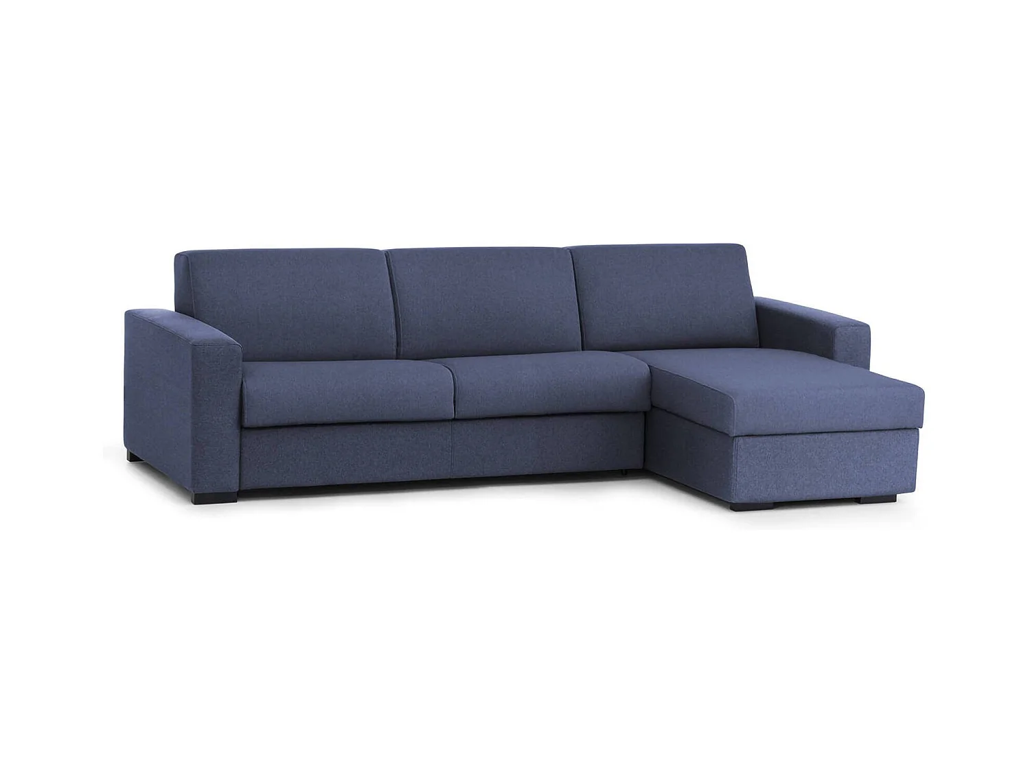 Divano Fisso con Penisola blu 95x280 cm