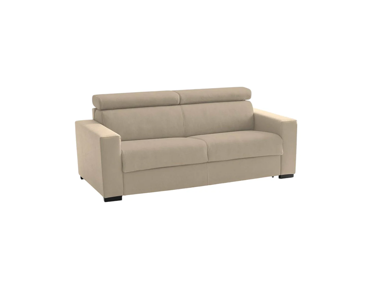 Canapé 2 places en tissu beige TALAMO