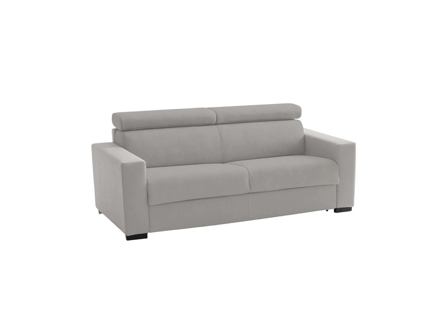 Sofá fijo Dkalul, Gran Sofá de 2 plaza, 100% Made in Italy, Sofá Sala de etar, en tela acolchada, con repoacabeza ajutable y repoabrazo etándar, Cm 200x95h85, Gri