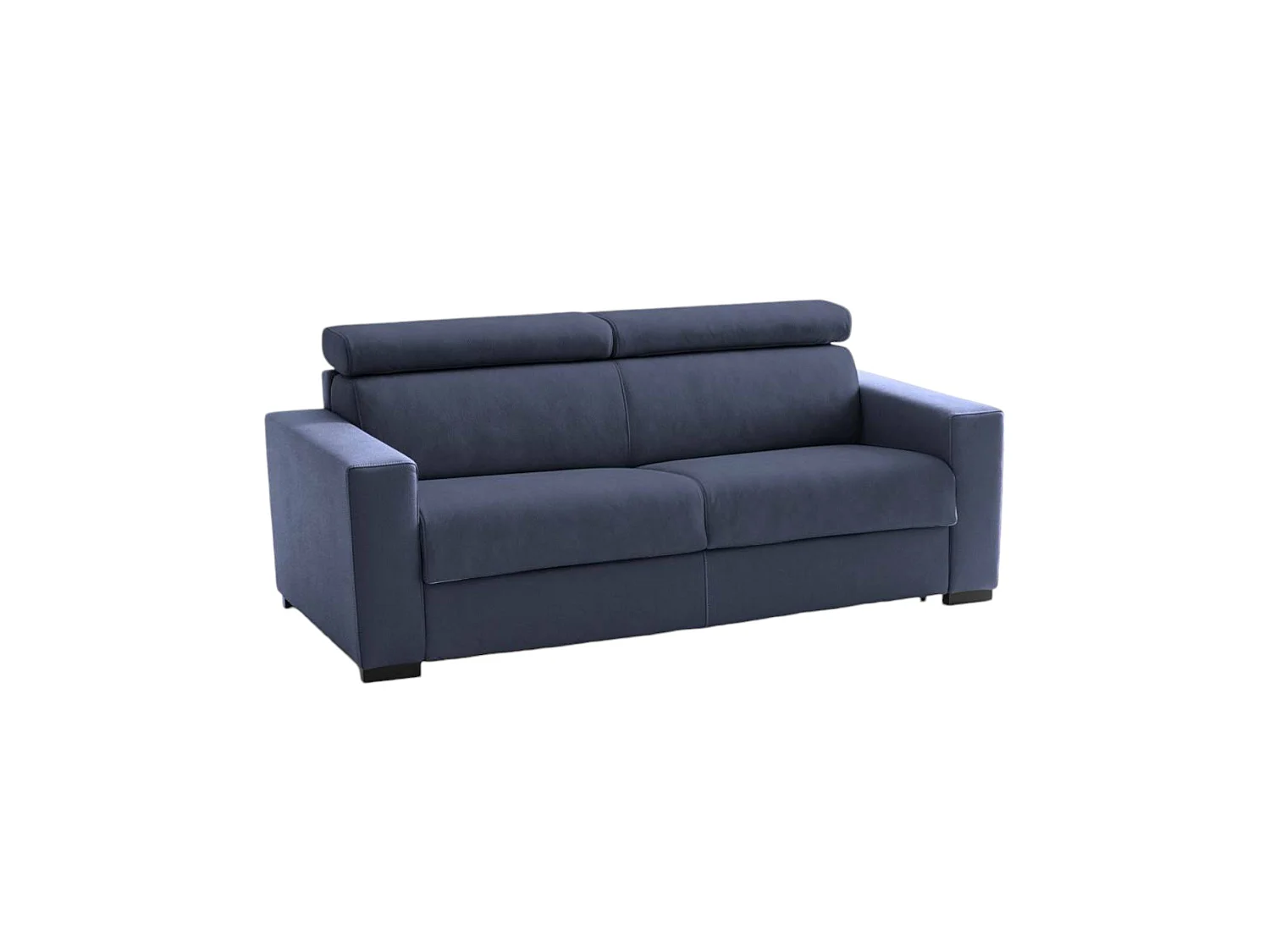 Canapé fixe Dgambar, Canapé 2 places, 100% Made in Italy, Canapé Salon, en tissu matelassé, avec appuis-tête réglables et accoudoirs standard, Cm 180x95h85, Bleu