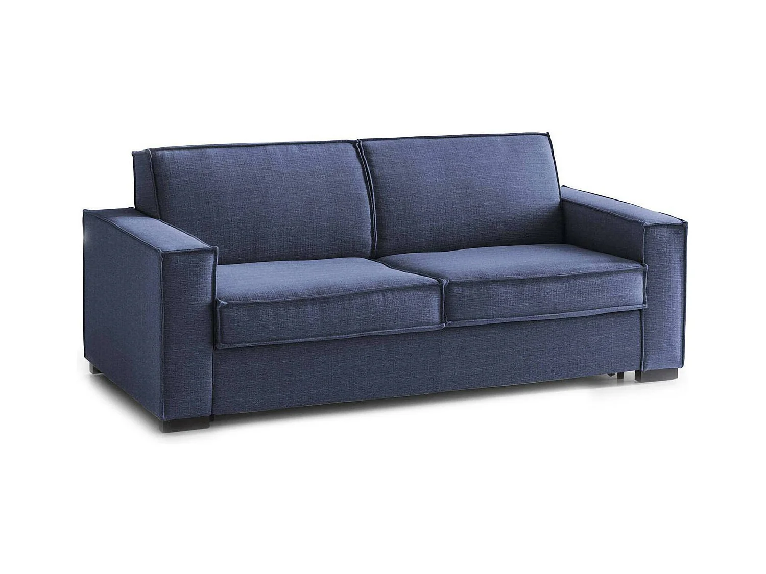 Canapé fixe Dospin, canapé 3 places, 100% Made in Italy, Canapé de salon en tissu, avec accoudoirs standards, 220x95h90 cm, Bleu
