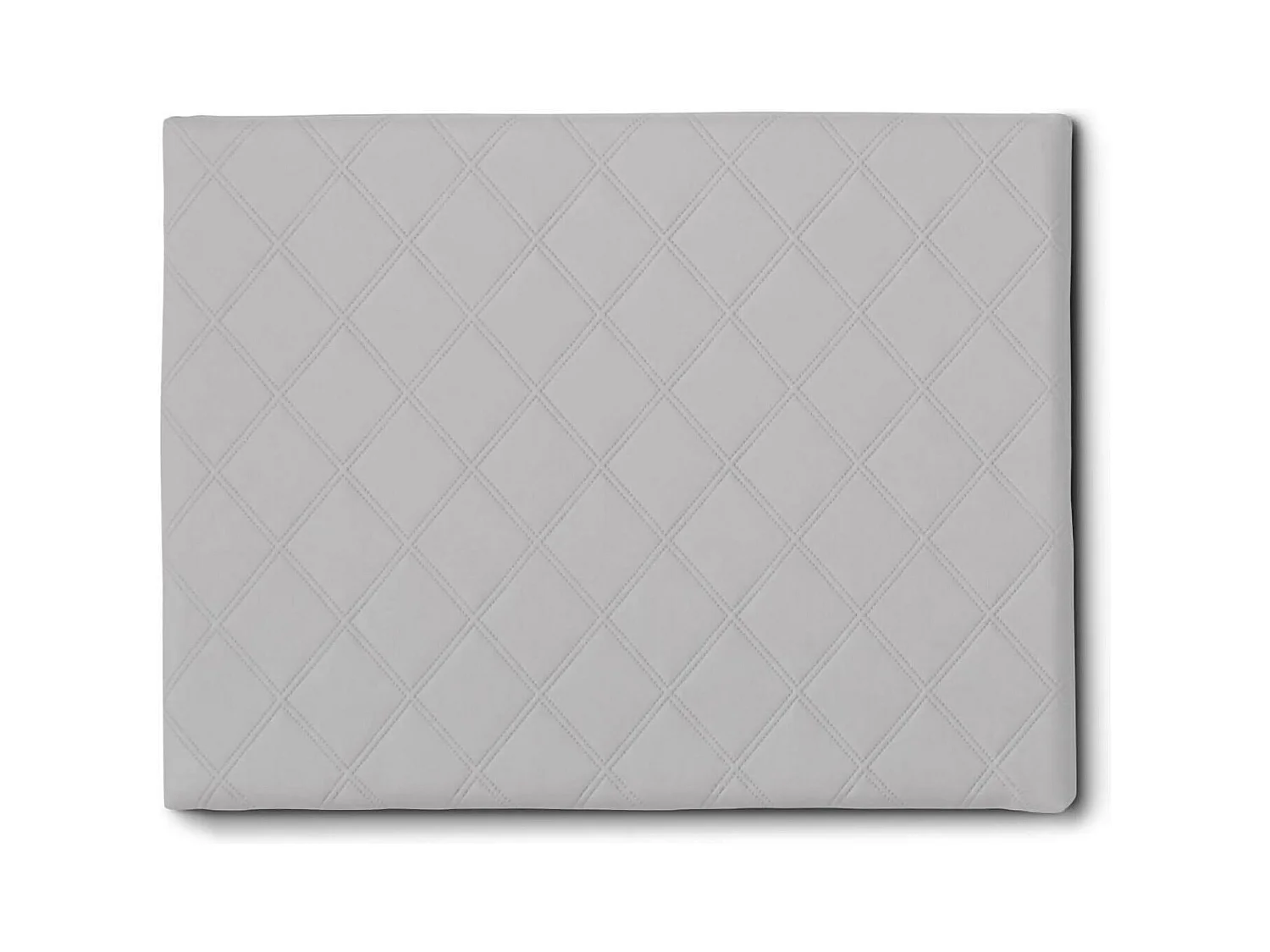 Lit simple Dbeukem, tête de lit murale en éco-cuir, 100% Made in Italy, adapté pour un lit simple, 90x60 cm, Blanc