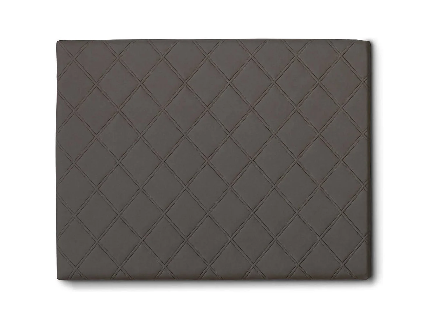 Lit simple Dbeukem, tête de lit murale en éco-cuir, 100% Made in Italy, adapté pour un lit simple, 90x60 cm, gris tourterelle