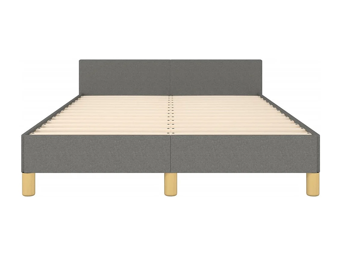 Cadre de lit sans matelas gris foncé 120x200 cm tissu