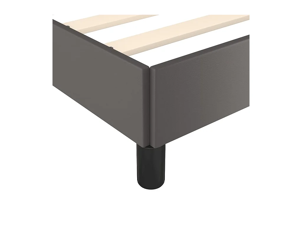 Cadre de lit sans matelas gris 200x200 cm similicuir