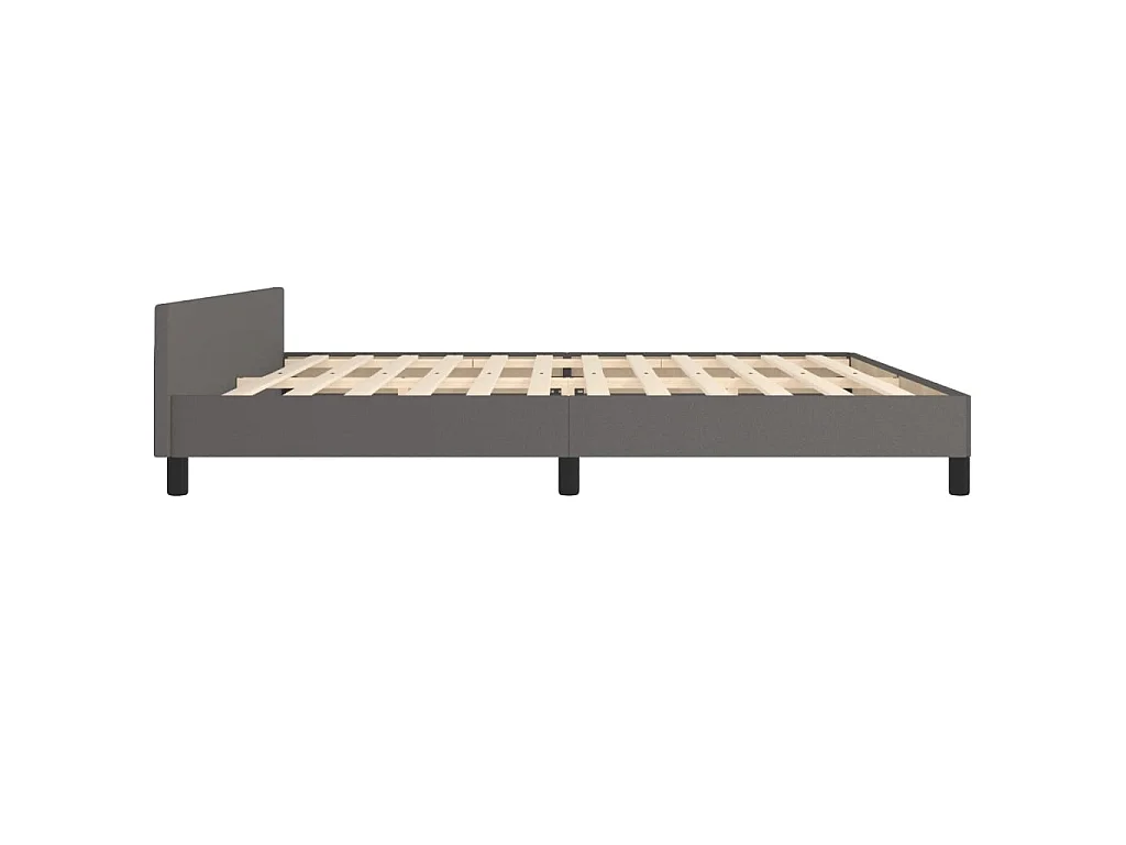 Cadre de lit sans matelas gris 200x200 cm similicuir