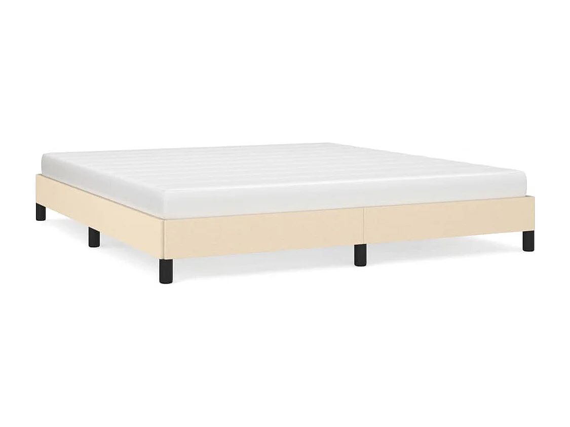 Bedframe zonder matras stof crèmekleurig 180x200 cm
