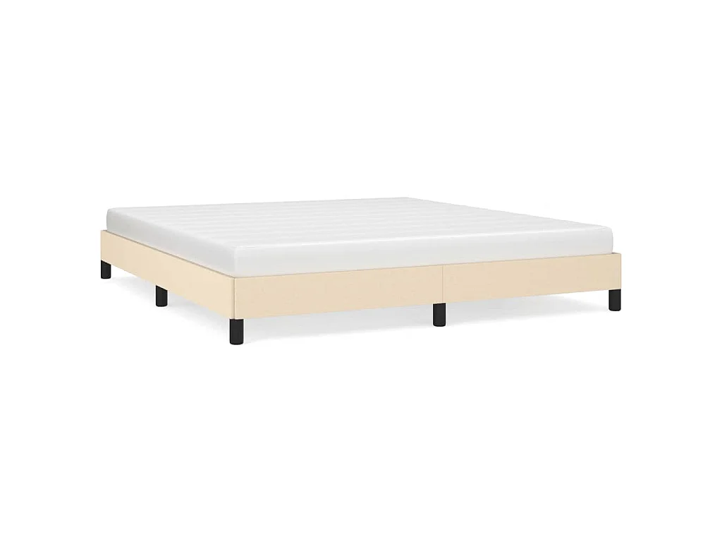 Bedframe zonder matras stof crèmekleurig 180x200 cm