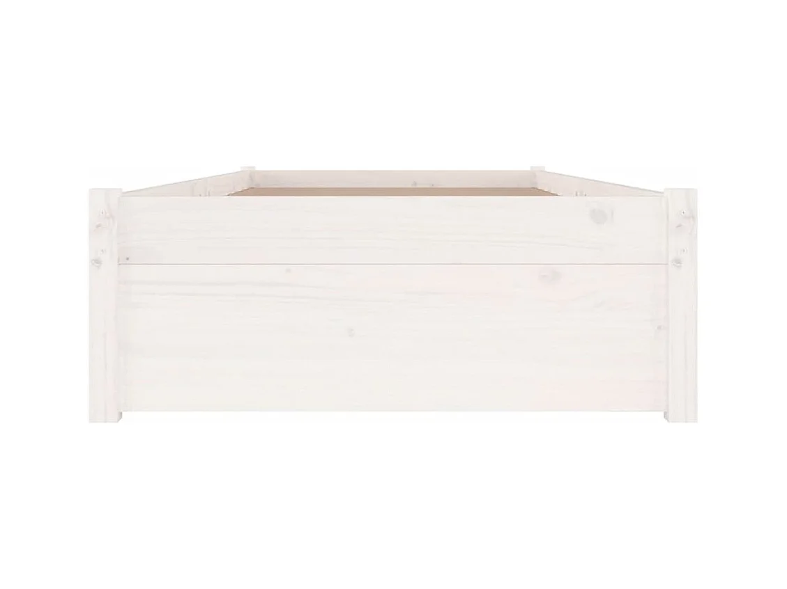 Bett mit Schubladen Weiß 100x200 cm