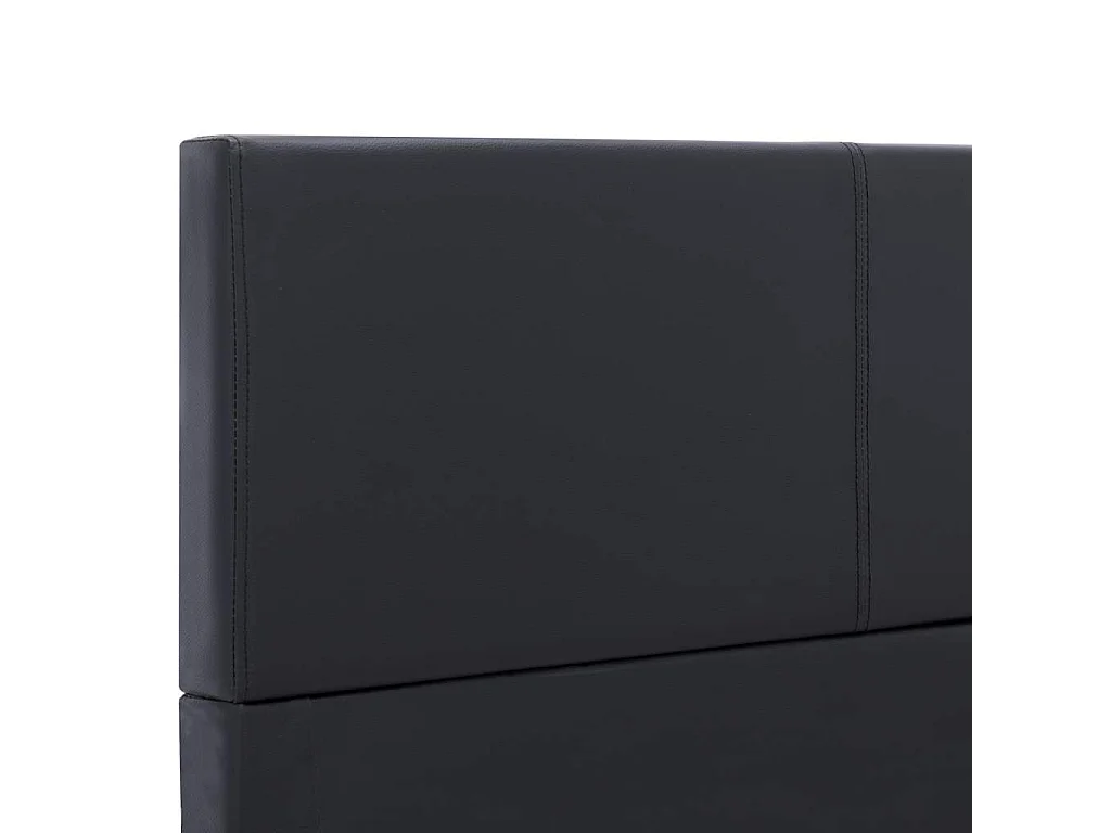 Cadre de lit sans matelas noir similicuir 120x200 cm